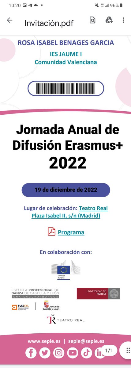 rrodrigocarda's tweet photo. @iesjaumei I està present en la Jornada Anual de Difusió Erasmus + 2022 en el #Paula Reial de #Madrid. 
Continuem treballant per oferir i millorar les experiències Erasmus+ per al nostre alumnat i professorat.
Tot comença ací! 
@sepiegob https://t.co/SpRfLi3O01