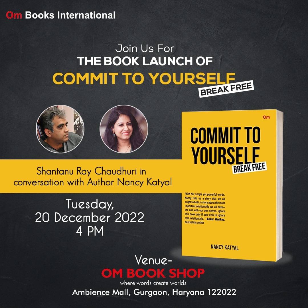 Om Book Shop (@ombookshops) on Twitter photo Join us for the book launch of "Commit to Yourself"
.
Date: 20th December
Time: 4.00 PM
Venue: Om Book Shop, <a href="/ambiencemalls/">Ambience Mall</a>, Gurugram
<a href="/nancykatyal/">Nancy Katyal</a>
<a href="/film_worm/">Shantanu Chaudhuri</a>
<a href="/ajaymago/">ajay mago</a>
#ombooksinternational #ombooksinternationalofficial #ombookshop #nancykatyal #BookTalk #event Join us for the book launch of "Commit to Yourself"
.
Date: 20th December
Time: 4.00 PM
Venue: Om Book Shop, <a href="/ambiencemalls/">Ambience Mall</a>, Gurugram
<a href="/nancykatyal/">Nancy Katyal</a>
<a href="/film_worm/">Shantanu Chaudhuri</a>
<a href="/ajaymago/">ajay mago</a>
#ombooksinternational #ombooksinternationalofficial #ombookshop #nancykatyal #BookTalk #event