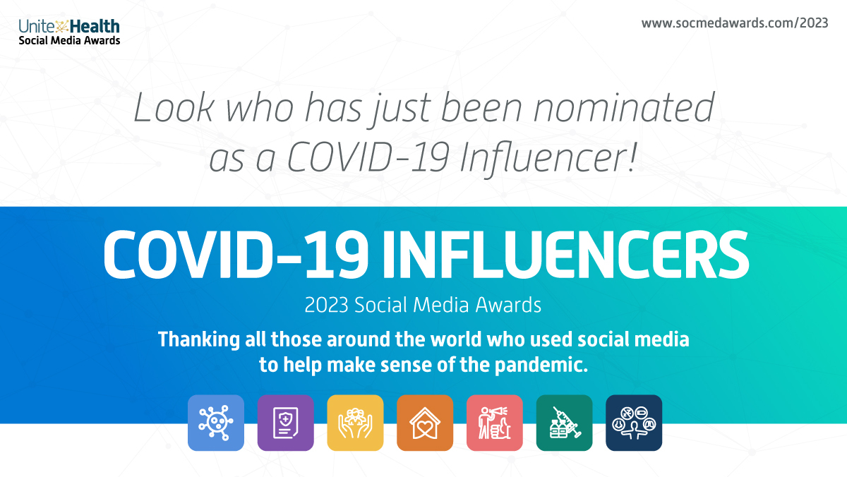 Pleased to nominate Maja Romanowska for 2023 #COVID19 Social Media Awards. Kudos for helping us all make sense of the pandemic. Go to: socmedawards.com/2023/ to see nomination.  #SocMed4Good