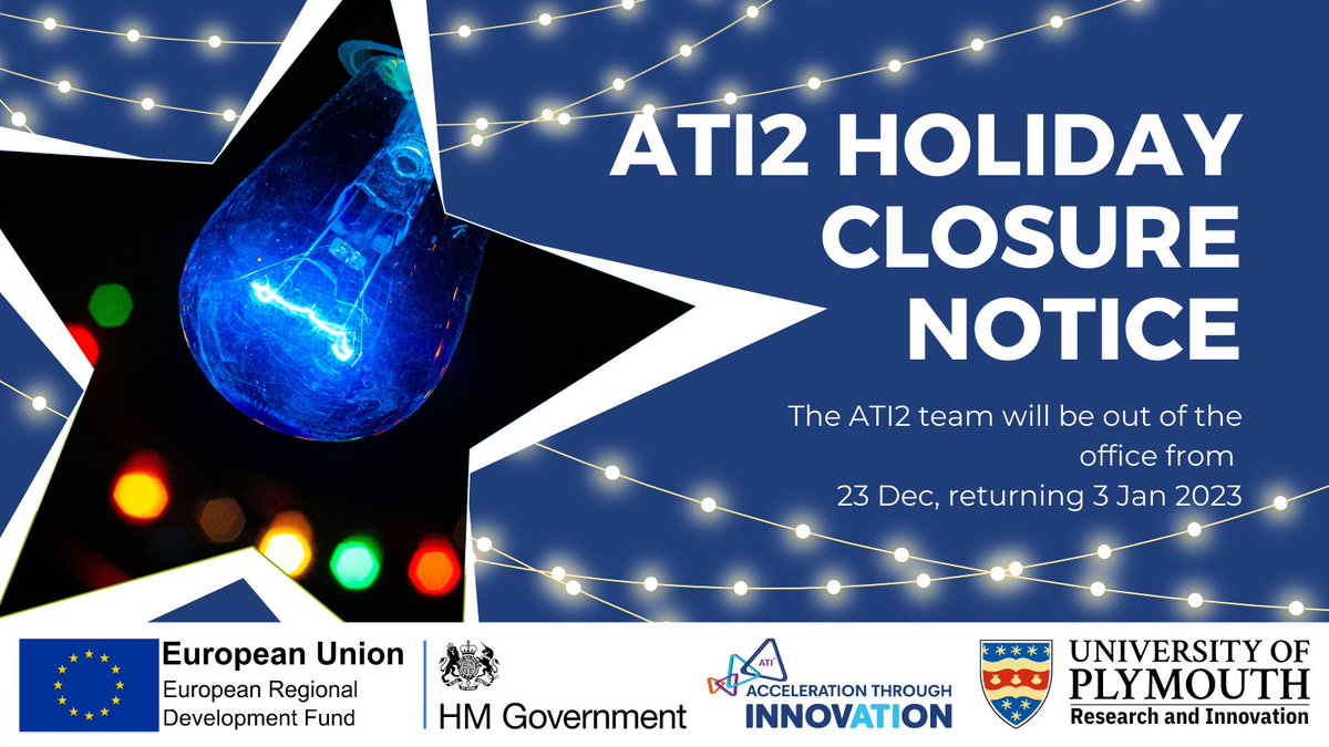 Season’s Greetings from ATI2! 

We wanted to let you know that we will be heading home for the festive break at the end of play on the 23rd of December, returning on the 3rd of January. 

We look forward to continuing to support you and your business in 2023.