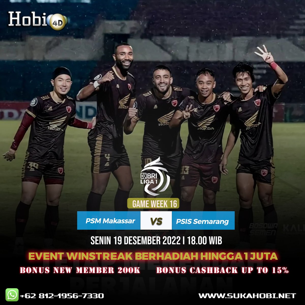 hobi4d3's tweet photo. Pasangkan Jagoanmu Sekarang !!
BRI LIGA 1 INDONESIA
GAME WEEK 16
PSM Makassar Vs PSIS Semarang
Minggu 18 Desember 2022
Kick Off : 18.00 WIB
#liga1match #EwakoPSM #BRILiga1 #PSMvPSIS #nontondarirumah #90FORWARD #PSIS #YohIsoYoh #PSMDAY #PSISDAY #Ligaindonesia #Gameday #hobi4d https://t.co/dcRNqGBrec