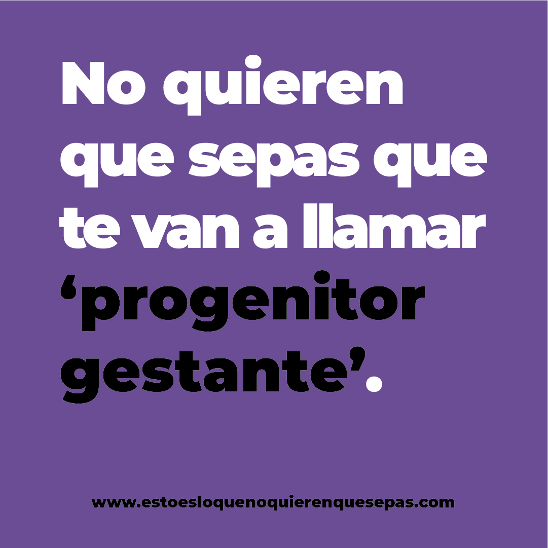 estoesloqueno's tweet photo. La ley trans llama a la madre "progenitor gestante" y a la viuda "cónyuge superstite gestarte".
No quieren que sepas que quieren borrar las palabras que nos nombran.
#EstoEsLoQueNoQuierenQueSepas https://t.co/diTcJkeHse