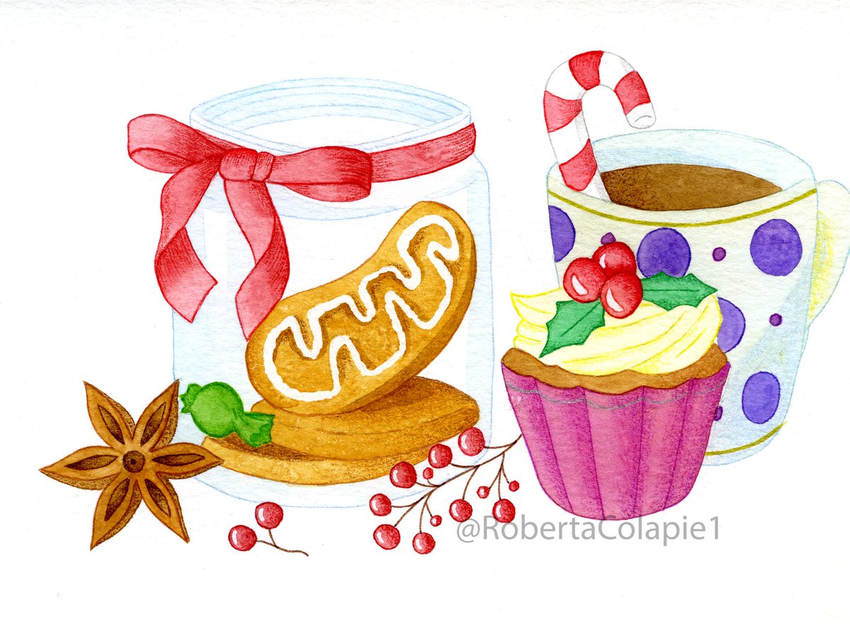 Due to a technical problem, I couldn't post @RobertaColapie1 beautiful drawing yesterday for the weekly papers report so I do it today. Enjoy the "oxidized C-O-O-KIE", and have a happy week to Xmas.