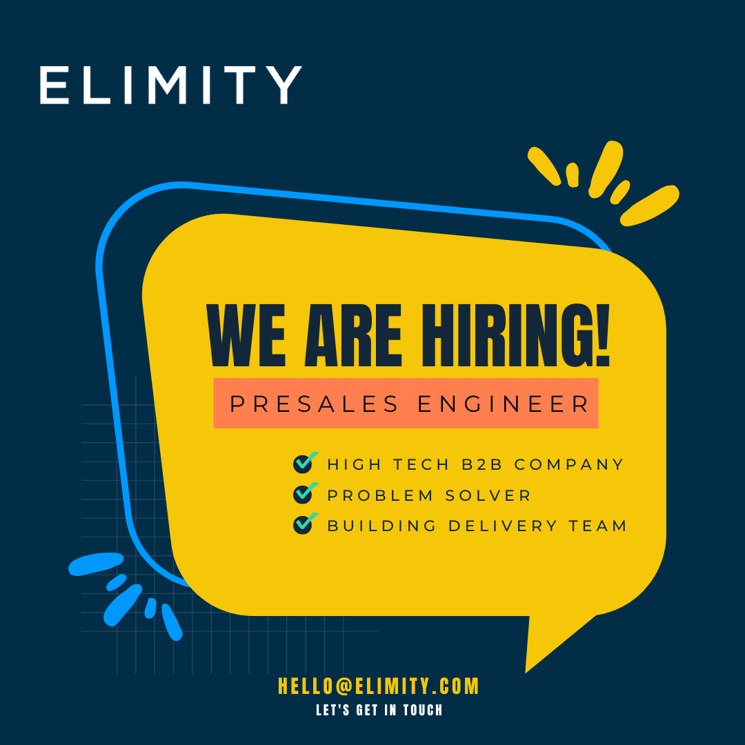 We are hiring!🚀

Elimity's client base is growing so the Belgian-based tech scale-up is currently looking for a high-energy, driven Presales Engineer! 👀

Are you or do you someone who can build bridges between business and technology?

👉 elimity.com/en-be/carreers…