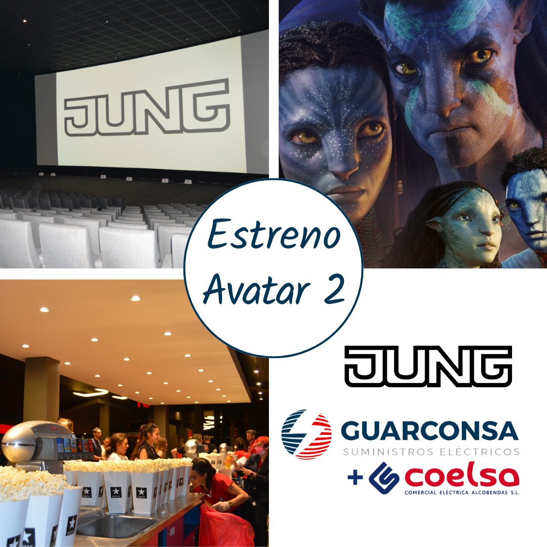 Guarconsa (@guarconsa_esp) on Twitter photo Este fin de semana disfrutamos del estreno de Avatar 2: El sentido del agua en <a href="/Cines_Kinepolis/">Kinepolis España</a> Ciudad de la Imagen 📽️
Queremos dar las gracias a <a href="/Jung_Iberica/">Jung Ibérica</a> por patrocinar el evento y hacer que un año más nuestros empleados y clientes disfruten de una sesión de cine. Este fin de semana disfrutamos del estreno de Avatar 2: El sentido del agua en <a href="/Cines_Kinepolis/">Kinepolis España</a> Ciudad de la Imagen 📽️
Queremos dar las gracias a <a href="/Jung_Iberica/">Jung Ibérica</a> por patrocinar el evento y hacer que un año más nuestros empleados y clientes disfruten de una sesión de cine.