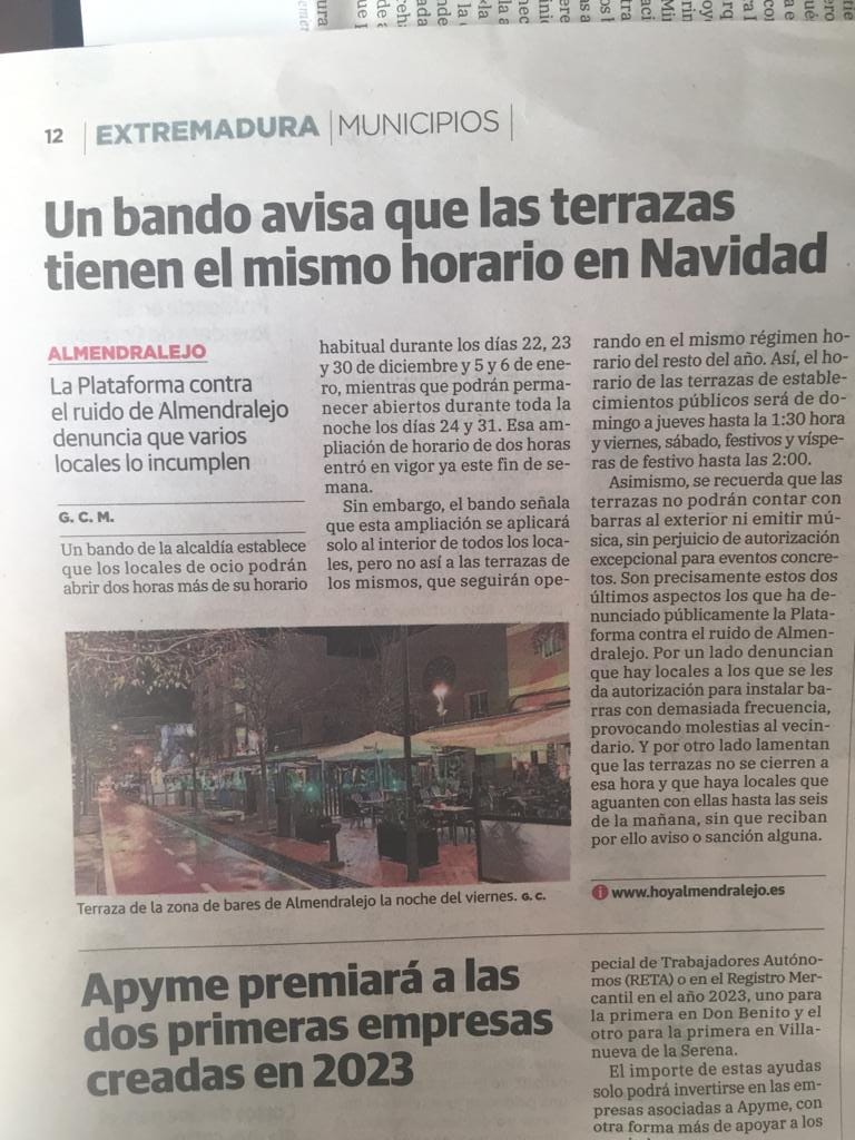 Asociación regional contra el ruido de Extremadura tweet media
