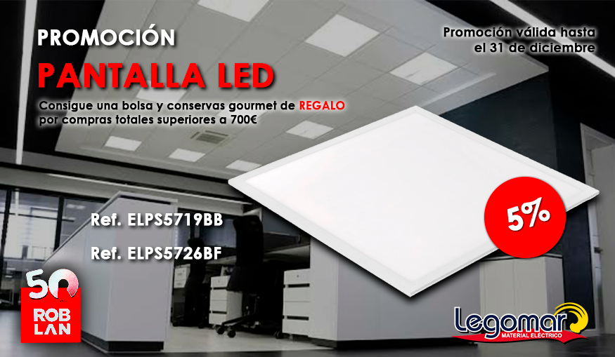 LegomarSL's tweet photo. 💡 Último producto en promoción de @Roblan_EU, las pantallas LED.

✅ Consigue tus pantallas LED con un 5% de descuento y acumula un gasto de 700€ para adquirir una bolsa y conservas gourmet de regalo. https://t.co/9jSbCnKK6S