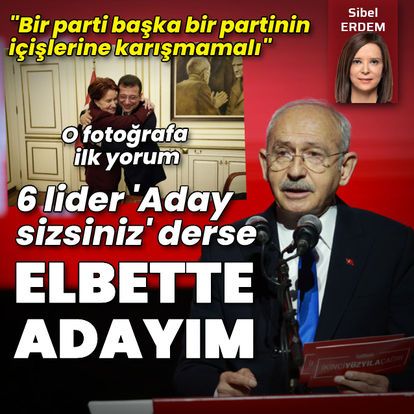_Melih1453_'s tweet photo. 📍Kılıçdaroğlu’ndan Akşener’e tepki geldi

CHP Genel Başkanı Kemal Kılıçdaroğlu, İYİ Parti Genel Başkanı Meral Akşener'in İBB Başkanı Ekrem İmamoğlu ve ABB Başkanı Mansur Yavaş'ın Cumhurbaşkanı adaylığı iddiası için "Bir parti başka bir partinin içişlerine karışmamalı" dedi. https://t.co/ykt86n68EM