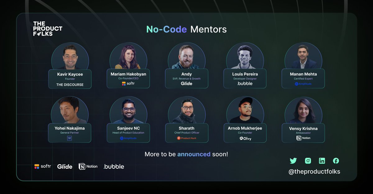 TheProductfolks's tweet photo. Intrigued? 🤩
Wait till you see our speaker lineup!🚀

Drumroll Please 🥁🥁

Learn from the cream of the crop in the industry

And we also have @kavirkaycee &amp; @iamarnob6543 as our Program Directors https://t.co/rb7GNXpQRu