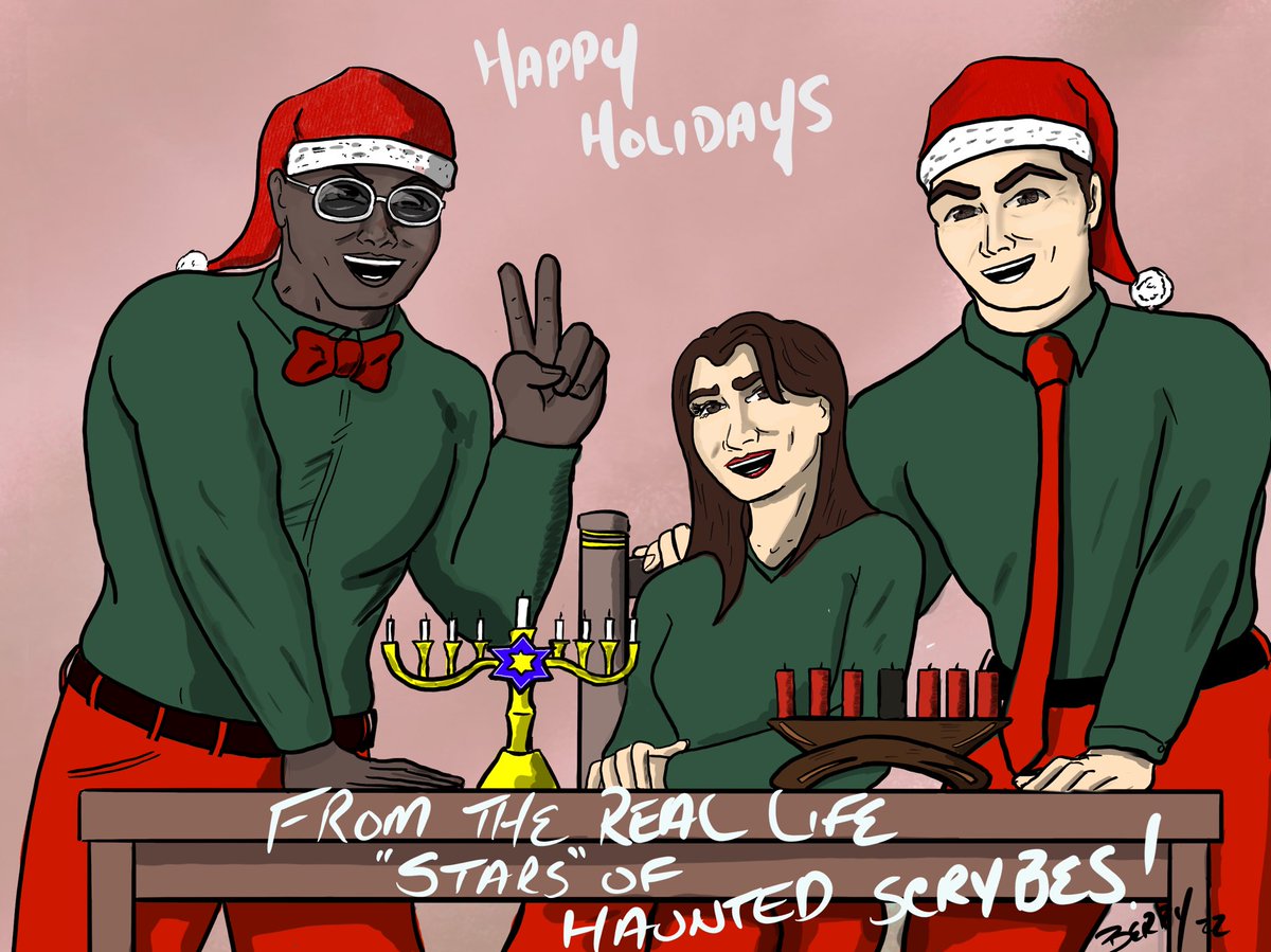 Happiest of your Holiday to all of you! Wishing you all the very best! Be good to one another and respect! From the real-life stars of Haunted Scrybes. #HappyHolidays2022 #HappyHanukkah2022 #MerryChristmas #Kwanzaa
