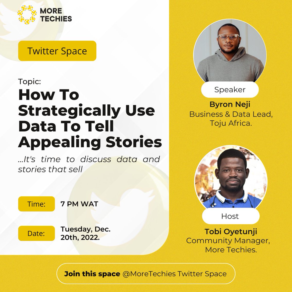 ByronStage's tweet photo. Join me as we go through an interesting Data journey talk tomorrow:
#data 
#storytelling 
#DataAnalytics 
#dataengineering https://t.co/EGQUZR569q