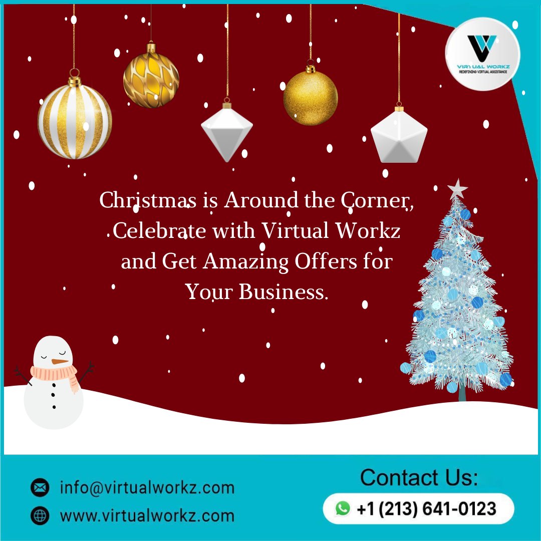 virtual_workz's tweet image. Stop worrying about your business, and start enjoying your life.
We are offering you great deals this holiday season at Virtual Workz. 

virtualworkz.com/book-appointme…

#christmas #christmastime #christmasiscoming #virtualassistant #virtualassistantservices #va #smallbusiness