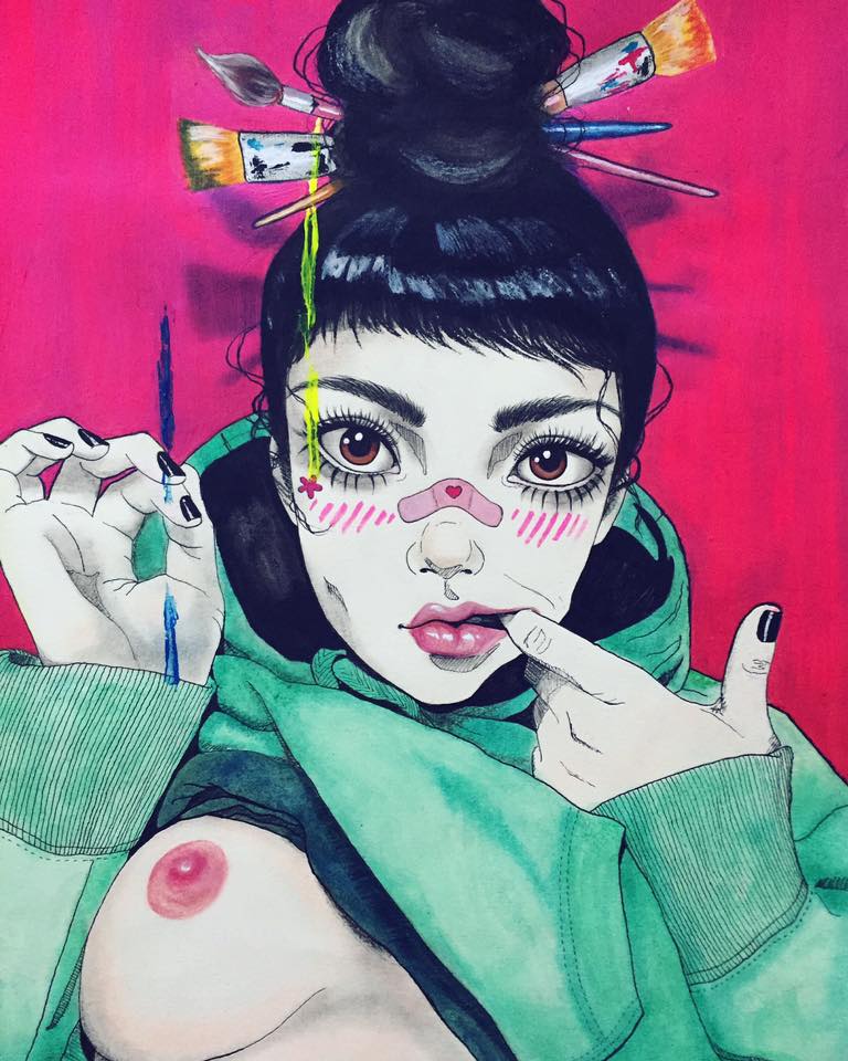 enkil_'s tweet image. Harumi Hironaka - Free The Nipple
#illustration #postblog