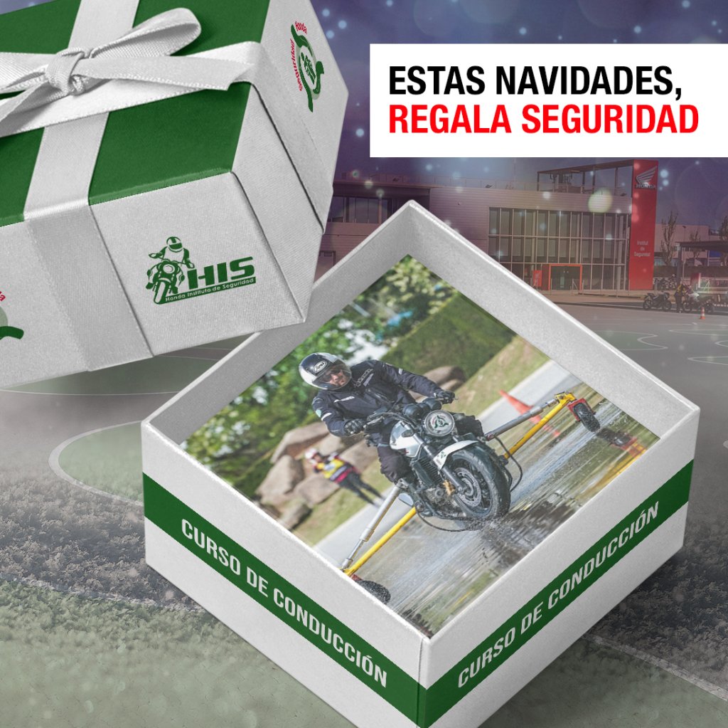HondaMotosES's tweet photo. ¿Quieres ser original? ¡Regala seguridad por Navidad! 🎄 

Si buscas un regalo especial y útil para ese familiar o amigo motorista, regálale un curso de conducción segura en nuestro Honda Instituto de Seguridad, contratando un Bono Regalo 🎁 

Más info ✔️ https://t.co/i01AZu3pF2 https://t.co/ztqXjCSPl3