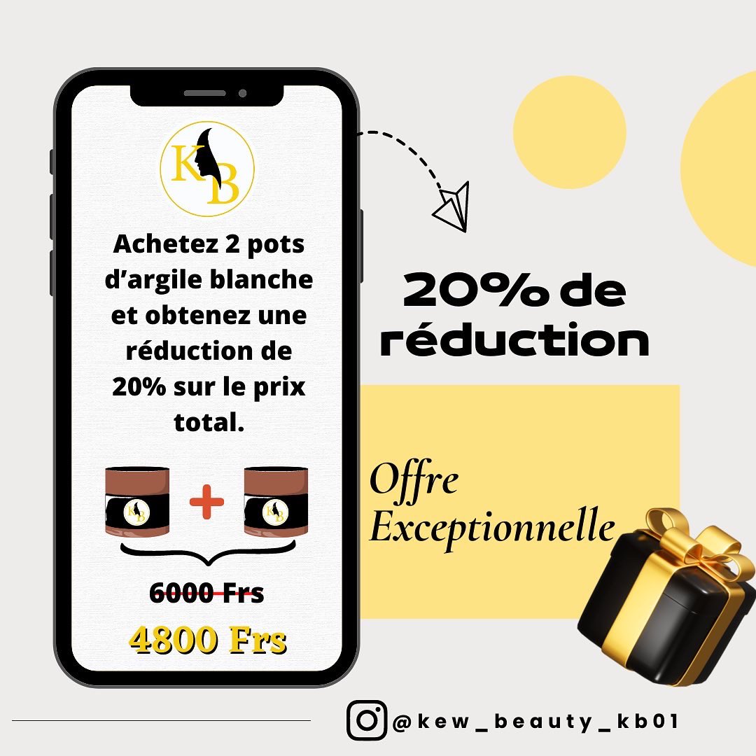 BeautyKew's tweet photo. Spécial Promo🤩🤩😘😘🥳🥳
@BeautyKew  
https://t.co/EW5vQcvPFK
#argile #Senegal #Monde https://t.co/McjOlwt8Lx