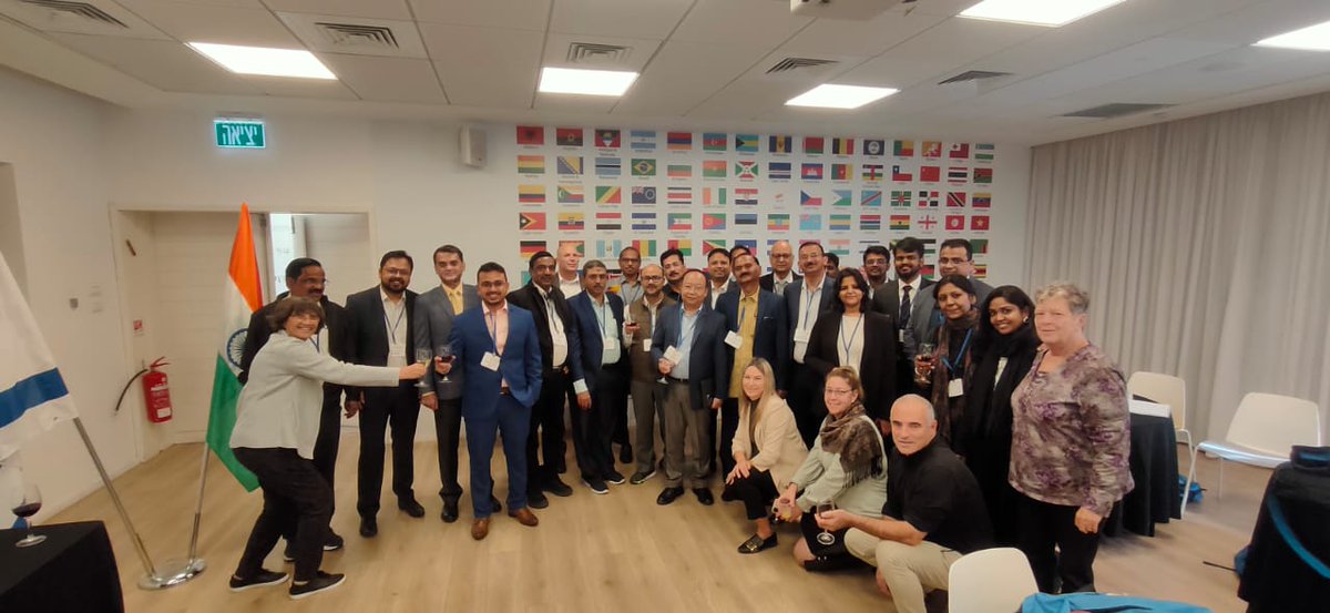 IsraelinIndia's tweet photo. A delegation of senior professionals from #India 🇮🇳 are in #Israel 🇮🇱 for a tailor-made course on 24/7 Water Supply in Urban Centers. They have visited various water cooperation and water treatment facilities around Israel and also met Amb. @EynatShlein, Head of @MASHAVisrael. https://t.co/9srLHsA1sA