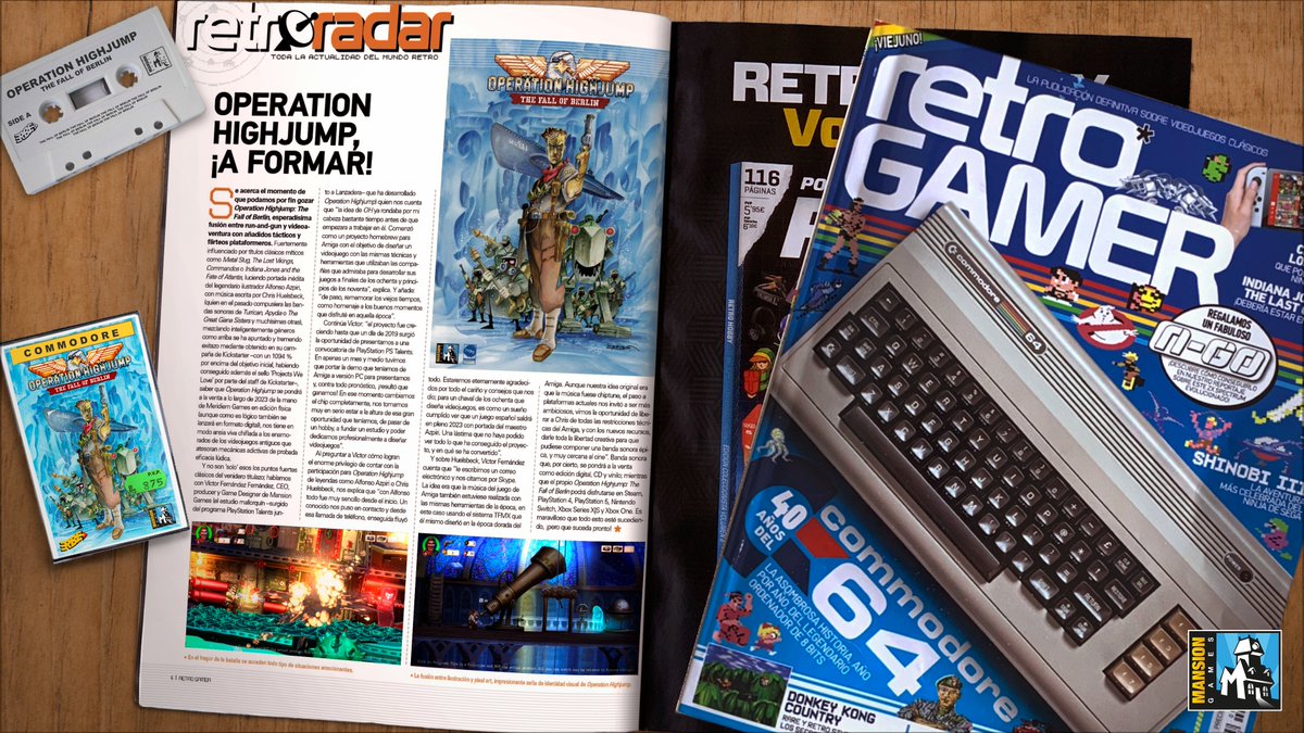 MansionGames's tweet photo. #HappyMonday 📢¡ Alerta Roja !

#OperationHighjump 🪂 captado en el RetroRadar 📡del número 4⃣2⃣ de #RetroGamer @axelspringer_es

Por una vez,nos dejamos atrapar 😜

Mil gracias💙

@MeridiemGames @PSTalents @gamebcn #IndieGameDev #indiedev #indiegames #gamedev #devfromspain https://t.co/FofTjLozQE