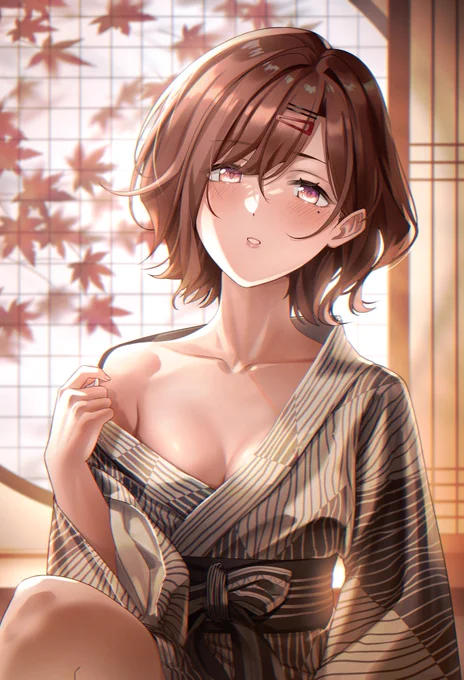 シャニマス絵です～樋口円香描きました。今回は「和、美、魅」を意識して描いてみました。表情作りを頑張ってみたので、良ければアップで見てもらえると嬉しいです#シャニマス #樋口円香 