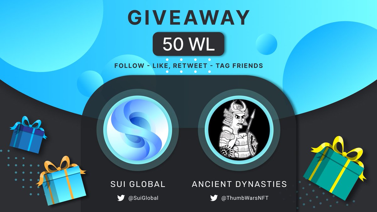TME (@tmetrades) on Twitter photo ⚔️ Ancient Dynasties | Thumb Wars ⚔️
Proud to announce our partnership with <a href="/SuiGlobal/">Sui Global</a> & a major Giveaway! 🏆
50 x Enlisted (WL) 🎁
1⃣ Go to app.quest3.xyz/quest/71909837…
2⃣ Complete All Tasks
3⃣ Claim Rewards
Time: 10 Days⏳
Join the #EvoluThumb
#SuiEcosystem #Sui #SuiNFT ⚔️ Ancient Dynasties | Thumb Wars ⚔️
Proud to announce our partnership with <a href="/SuiGlobal/">Sui Global</a> & a major Giveaway! 🏆
50 x Enlisted (WL) 🎁
1⃣ Go to app.quest3.xyz/quest/71909837…
2⃣ Complete All Tasks
3⃣ Claim Rewards
Time: 10 Days⏳
Join the #EvoluThumb
#SuiEcosystem #Sui #SuiNFT