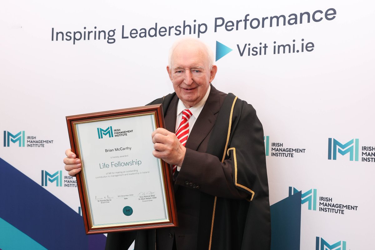 A great day for Fexco as its founder, Brian McCarthy was recognised with an Irish Management Institute Life Fellowship last Friday.  He received this fellowship for raising the standard of management and leadership practice and for the impact he has had on business in Ireland.