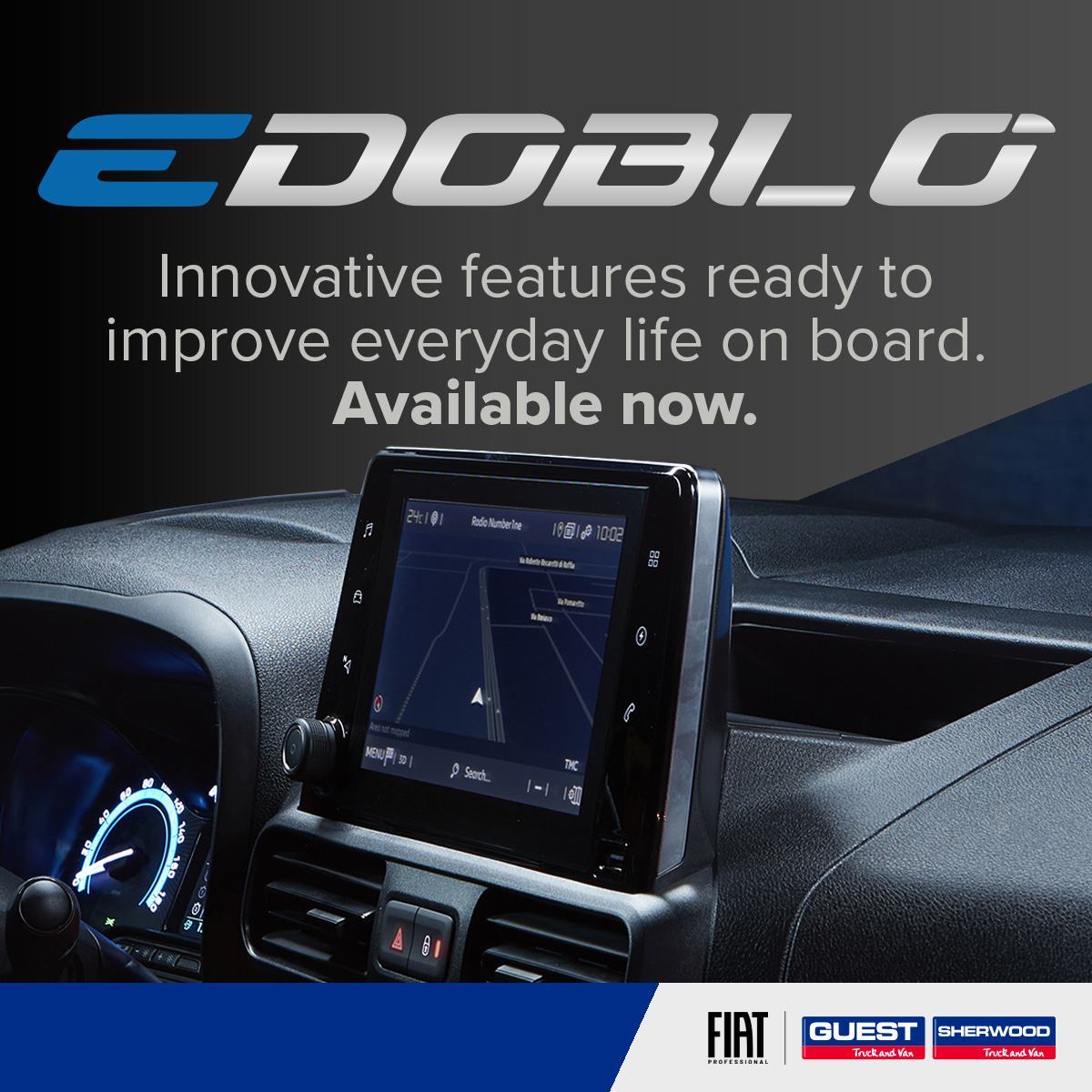 The new Fiat eDoblo - innovative to improve everyday life on board.
Call our sales team on 0121 553 2737 today.

#guest #sherwood #fiat #fiatprofessional #van #fiatfiorino #fiatdoblo #fiattalento #fiatducato #fiateducato #fiorino #doblo #talento #ducato #educato #AProLikeYou