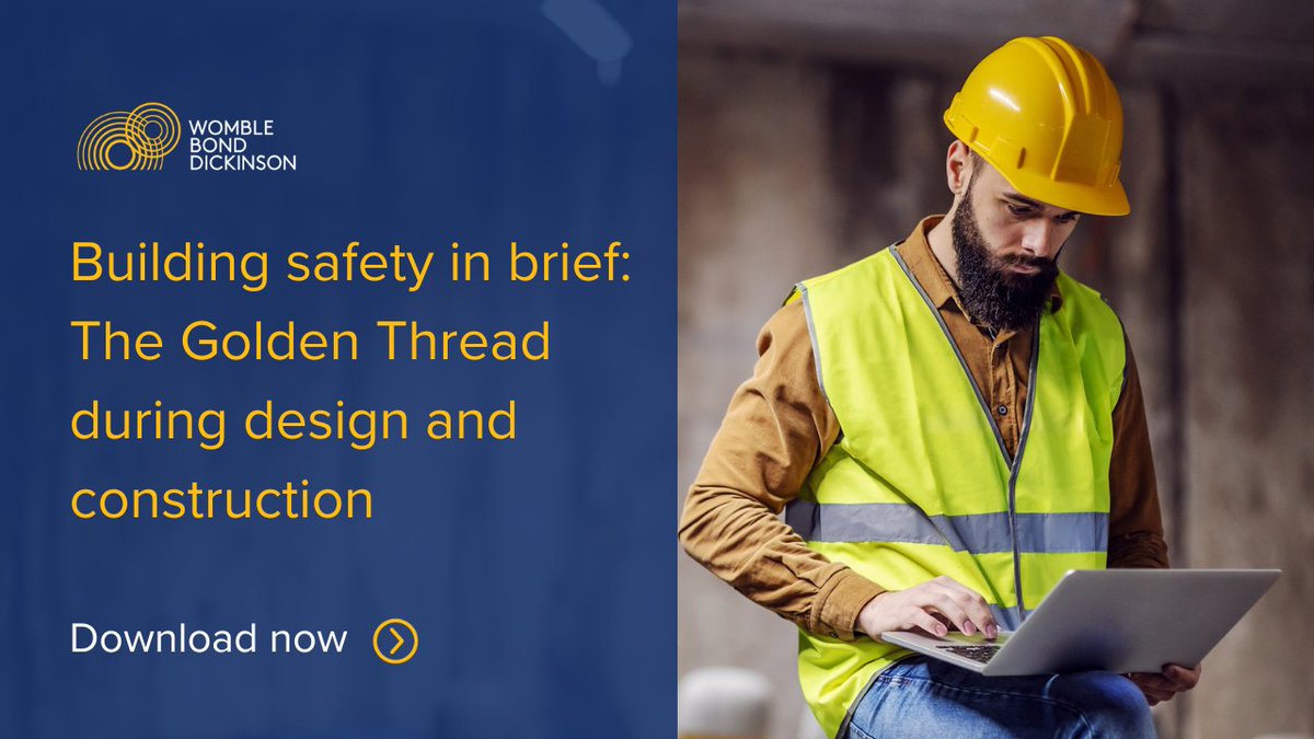 Following the Grenfell fire in 2017, the Hackitt Report identified the need for a “Golden Thread” of information for higher-risk residential buildings.

Download our factsheet 📩 ow.ly/19UK50M4lO0

#BuildingSafety #Construction #Property #Grenfell | <a href="/WBD_ConstructUK/">WBD Construct</a>