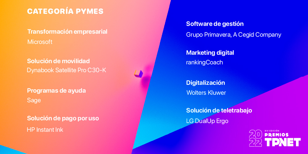 MuyComputerPRO's tweet photo. Aquí te compartimos la lista de los ganadores de los mejores productos y servicios tecnológicos del 2022. (4/4) #PREMIOSTPNET2022 #MUYCOMPUTER #MCPRO #MUYCANAL #MUYPYMES https://t.co/dyLnJ3TVkt