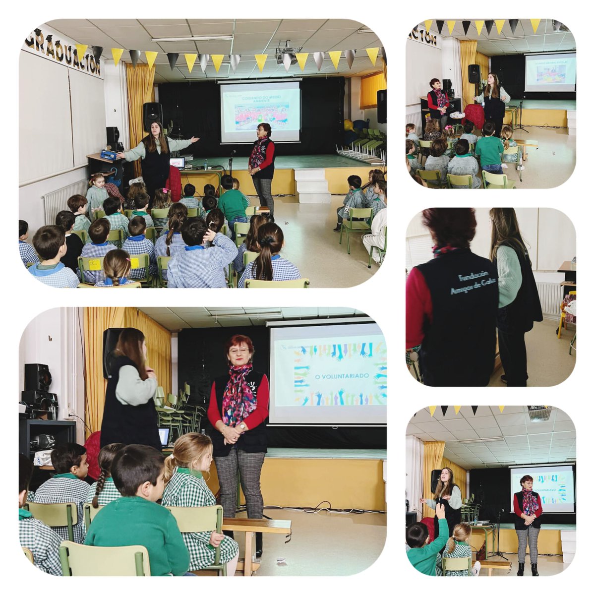 Hoy recalamos en el CEIP #OPiñeiriño donde compartimos con los más peques los valores de la #FAG y recogimos los alimentos que nos donaron a cambio de un libro. Bravo por ell@s!