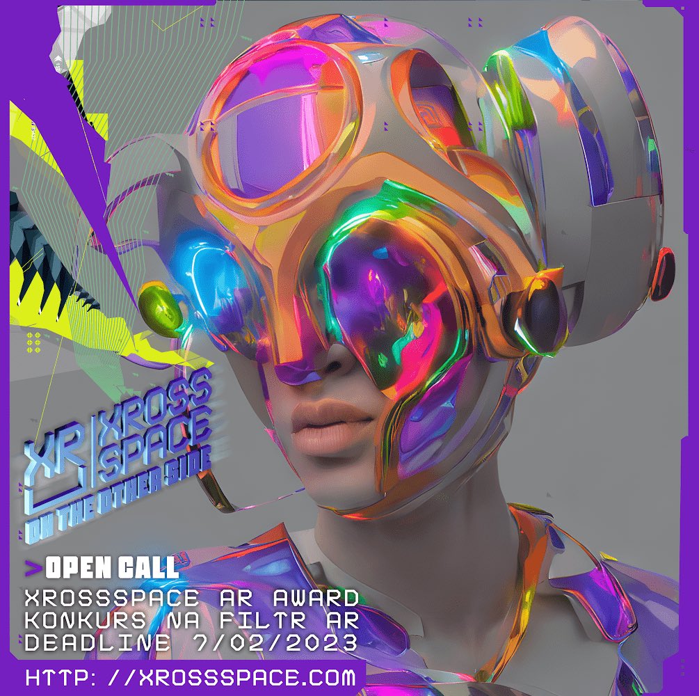 Robisz filtry AR? Zgłoś swoją pracę rozszerzonej rzeczywistości na KONKURS ➡️ xrossspace.com/open-calls/

🏆Wygraj nagrodę pieniężną i pokaz w Londynie podczas XRossspace Showcase na Polish Film Festival Kinoteka w marcu 2023.
#PolskiAR #konkurs #filtrAR