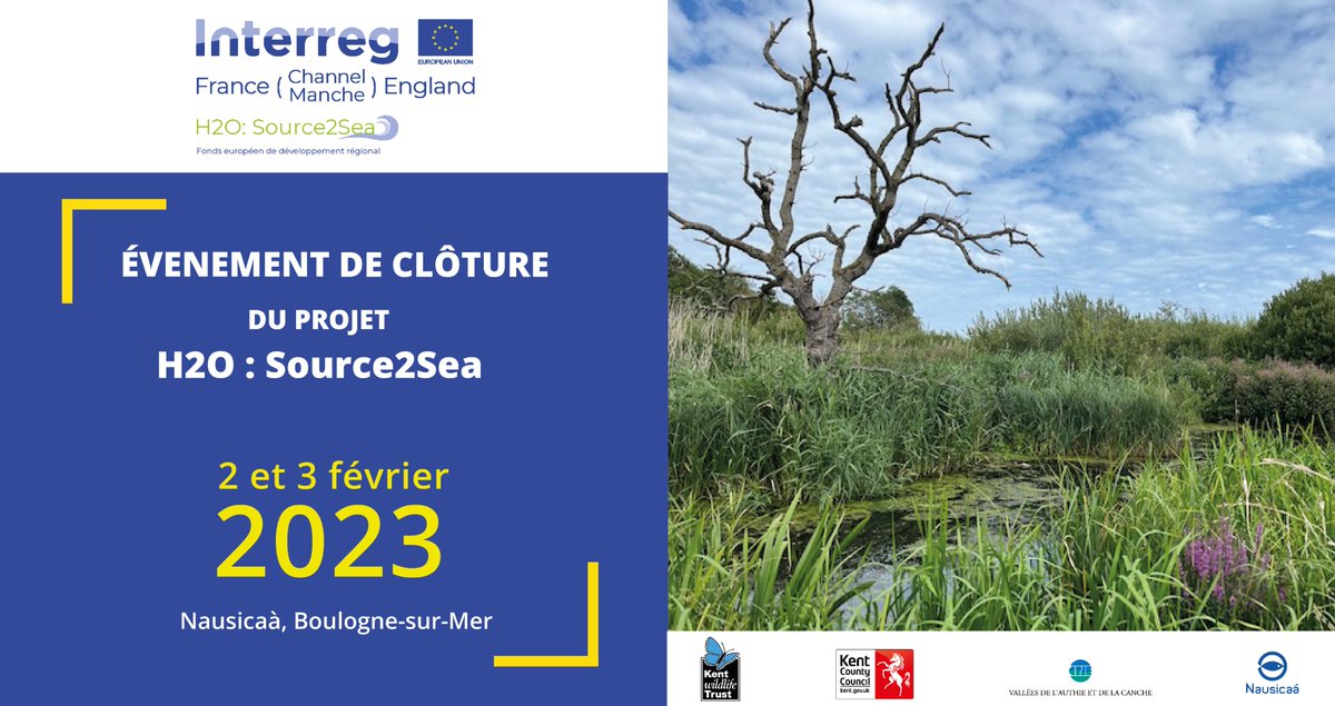 H2OSource2sea's tweet photo. ÉVÈNEMENT DE CLOTURE: Rendez-vous le 2 et 3 février 2023 à Nausicaá ou en ligne pour découvrir les outils mis en place dans le cadre du projet! Comment s’adapter au #changementclimatique et améliorer la qualité de l’eau? par la mise en place de #SolutionsFondéessurlaNature! https://t.co/liNkLjDpXf