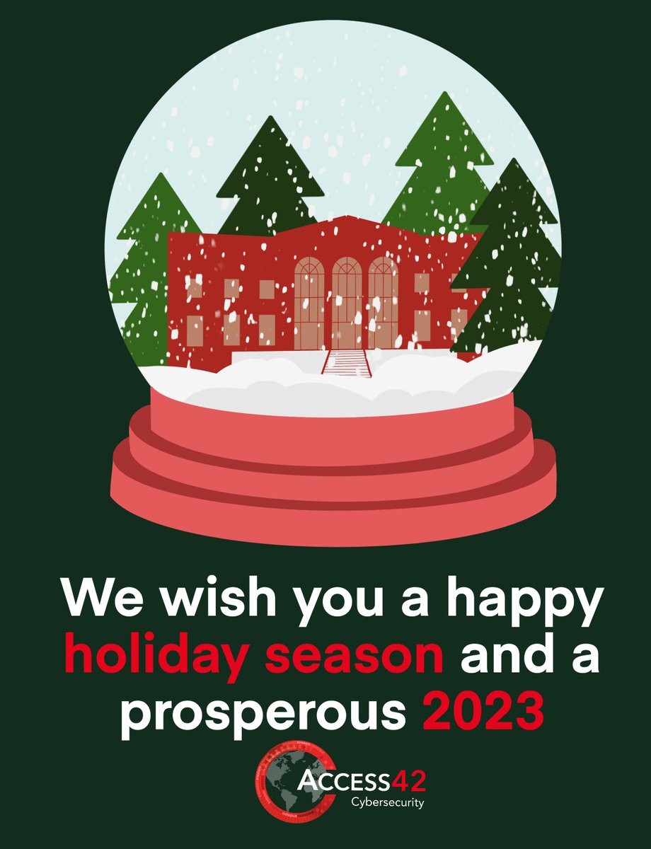 Access42_NL's tweet photo. From our Access42 family to yours.. Wishing you a beautiful and cyber-safe holiday season! We wish you all the best for the new year. We look forward working with you on a more secure world, cybersecurity is something you do together! The Access42-team is more than ready for you! https://t.co/xAWOnE6Rqm