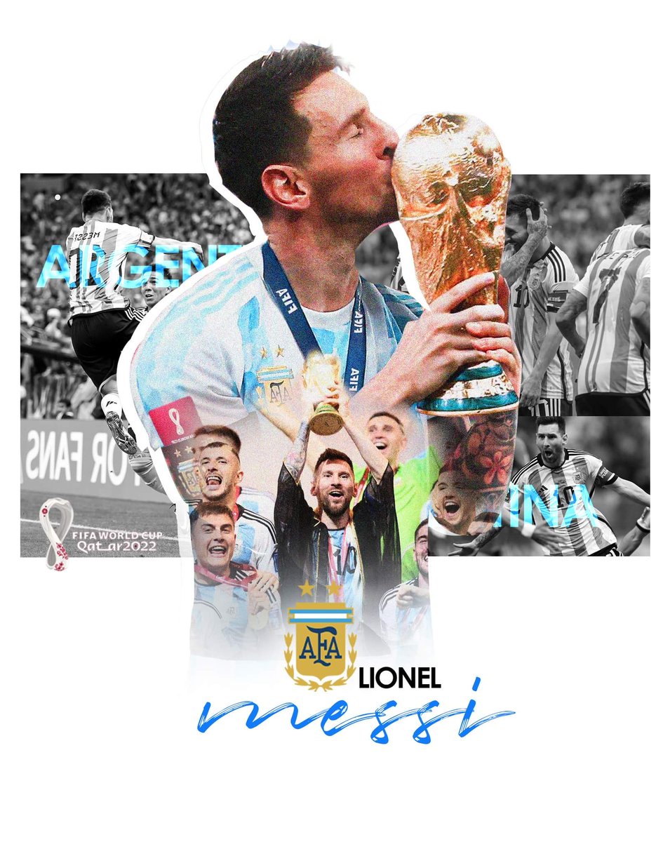 simildethan's tweet image. Fifa Qatar worldcup 2022.
Argentina - champion 🏆
Messi 
.
.
@TeamMessi @lionelmessi @Argentina  @ArgentinaMFA @FIFAcom @qatar @qatarairways #Messi𓃵 #Mbappe #design