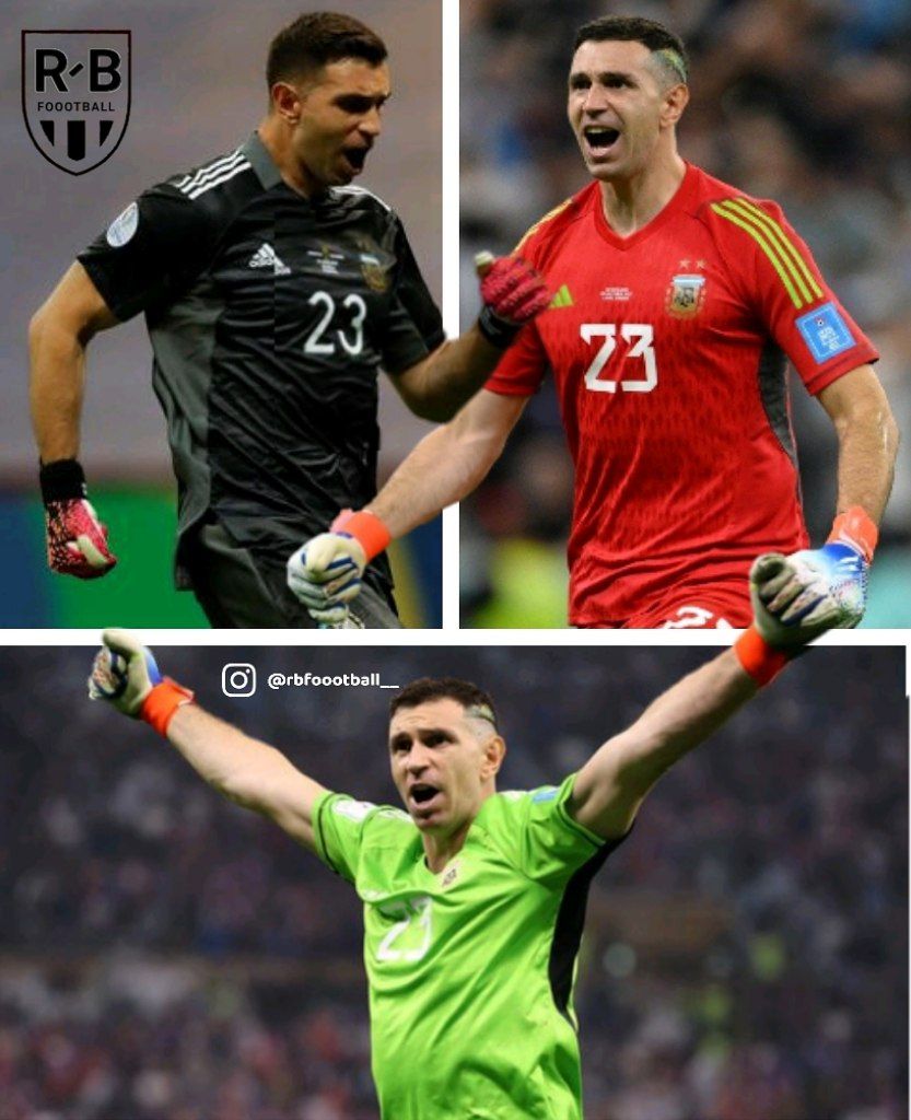 rbfoootball's tweet photo. Avec la sélection argentine, Emiliano Martinez disputé 3 séances de TAB, et il les a toutes remportées :

- ½-finale de Copa America 🆚 Colombie 🇨🇴 ✔️
- ¼ de finale de CDM 🆚 Pays-Bas 🇳🇱 ✔️
- Finale de CDM 🆚 France 🇫🇷 ✔️

Spécialiste 🎩 https://t.co/zbBvz2Ndiv
