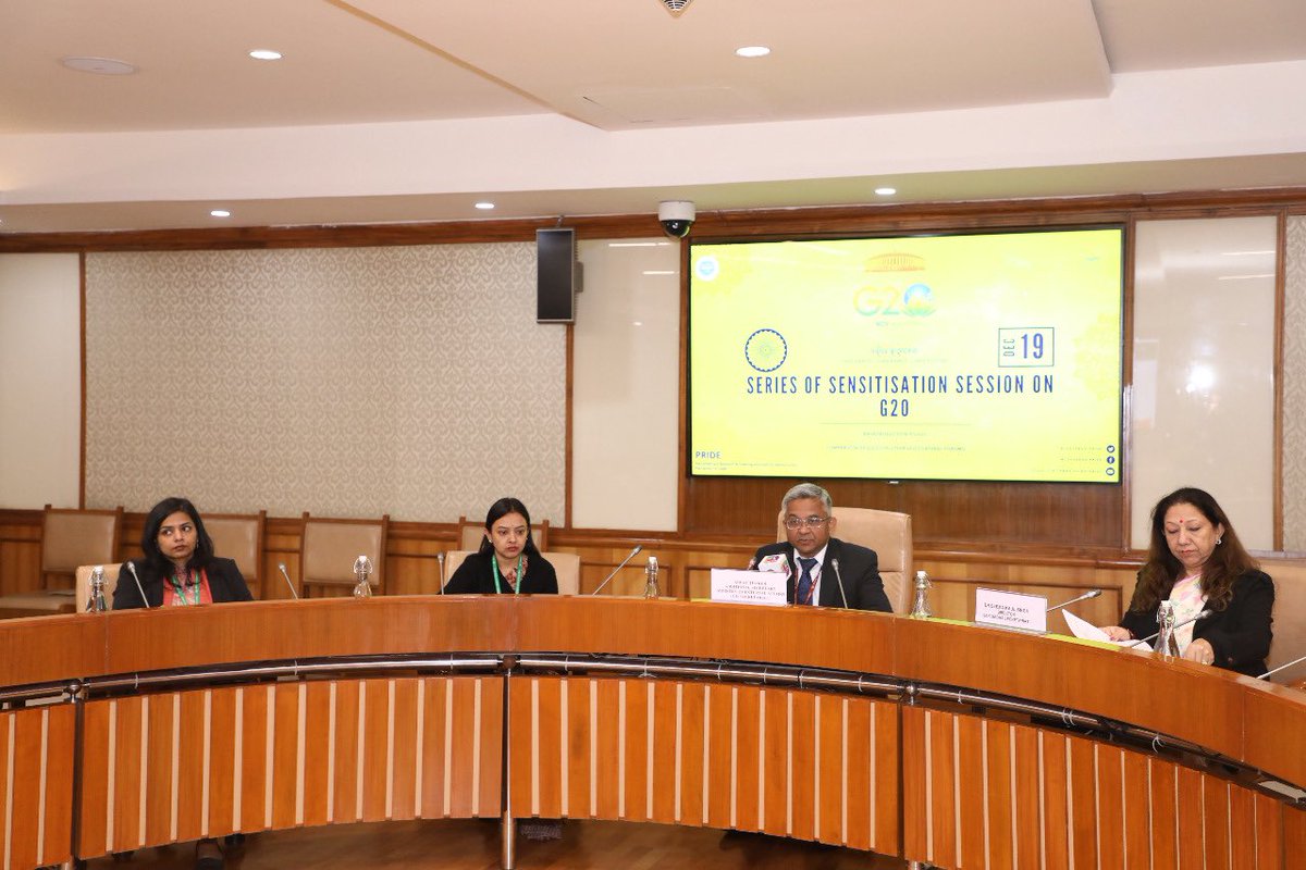 PRIDE | LOK SABHA SECRETARIAT (@loksabha_pride) on Twitter photo Shri Abhay Thakur, Additional Secretary, <a href="/MEAIndia/">Randhir Jaiswal</a> (India’s G20 Sous Sherpa) discussing about #G20 with the Hon’ble Member of Parliament’s.
<a href="/kataria4ambala/">Rattan lal Kataria</a> <a href="/kanta_kardam/">Kanta Kardam ( मोदी का परिवार)</a> <a href="/SujeetKOfficial/">Sujeet Kumar 🇮🇳</a> <a href="/DrBisenBJP/">Dr. Dhal Singh Bisen</a> <a href="/drkalpanasaini/">Dr. Kalpana Saini</a> <a href="/SunitaDuggal7/">Sunita Duggal ,Former MP</a> <a href="/g20org/">G20 South Africa</a> <a href="/G20_Bharat/">G20 Bharat</a> <a href="/PIB_India/">PIB India</a> Shri Abhay Thakur, Additional Secretary, <a href="/MEAIndia/">Randhir Jaiswal</a> (India’s G20 Sous Sherpa) discussing about #G20 with the Hon’ble Member of Parliament’s.
<a href="/kataria4ambala/">Rattan lal Kataria</a> <a href="/kanta_kardam/">Kanta Kardam ( मोदी का परिवार)</a> <a href="/SujeetKOfficial/">Sujeet Kumar 🇮🇳</a> <a href="/DrBisenBJP/">Dr. Dhal Singh Bisen</a> <a href="/drkalpanasaini/">Dr. Kalpana Saini</a> <a href="/SunitaDuggal7/">Sunita Duggal ,Former MP</a> <a href="/g20org/">G20 South Africa</a> <a href="/G20_Bharat/">G20 Bharat</a> <a href="/PIB_India/">PIB India</a>