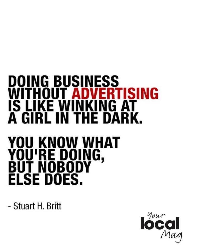 Don't keep your customers in the dark. 
Call 01733 731260 to find out how Your Local Magazine can shine a light on your business
#CommunityMagazine #local #advertising