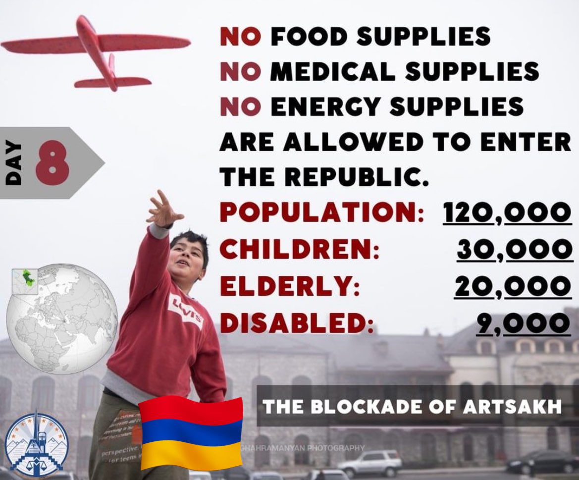 ChMirzoyan's tweet photo. 8 jours que l’#Azerbaidjan ferme la seule route reliant l’#Artsakh à l’#Armenie 🇦🇲 #StandWithArtsakh #StopAzerbaijaniAggression #StopAzeriAggression https://t.co/OyVm14IcSx