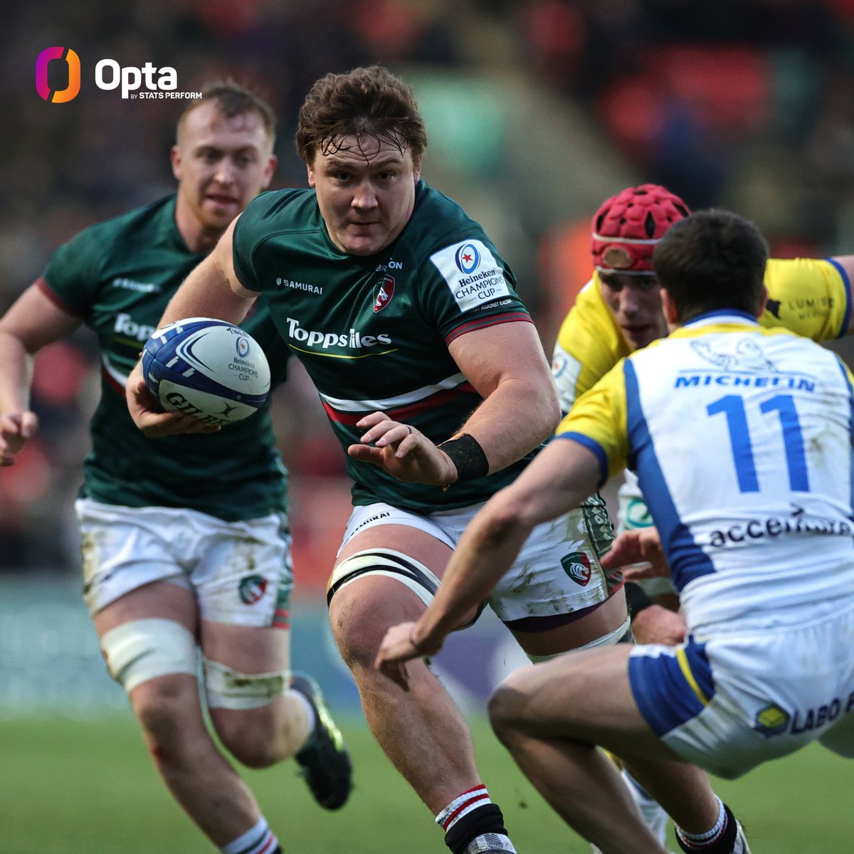 OptaJonny (@optajonny) on Twitter photo 10 - <a href="/LeicesterTigers/">Leicester Tigers</a>' Jasper Wiese made 22 carries v Clermont, the most by any player in the <a href="/ChampionsCup/">Investec Champions Cup</a> at the weekend; he also beat 10 defenders, the most by any forward in a single game in the compeition since Opta have recorded this data (since 2009/10). Unstoppable. 10 - <a href="/LeicesterTigers/">Leicester Tigers</a>' Jasper Wiese made 22 carries v Clermont, the most by any player in the <a href="/ChampionsCup/">Investec Champions Cup</a> at the weekend; he also beat 10 defenders, the most by any forward in a single game in the compeition since Opta have recorded this data (since 2009/10). Unstoppable.