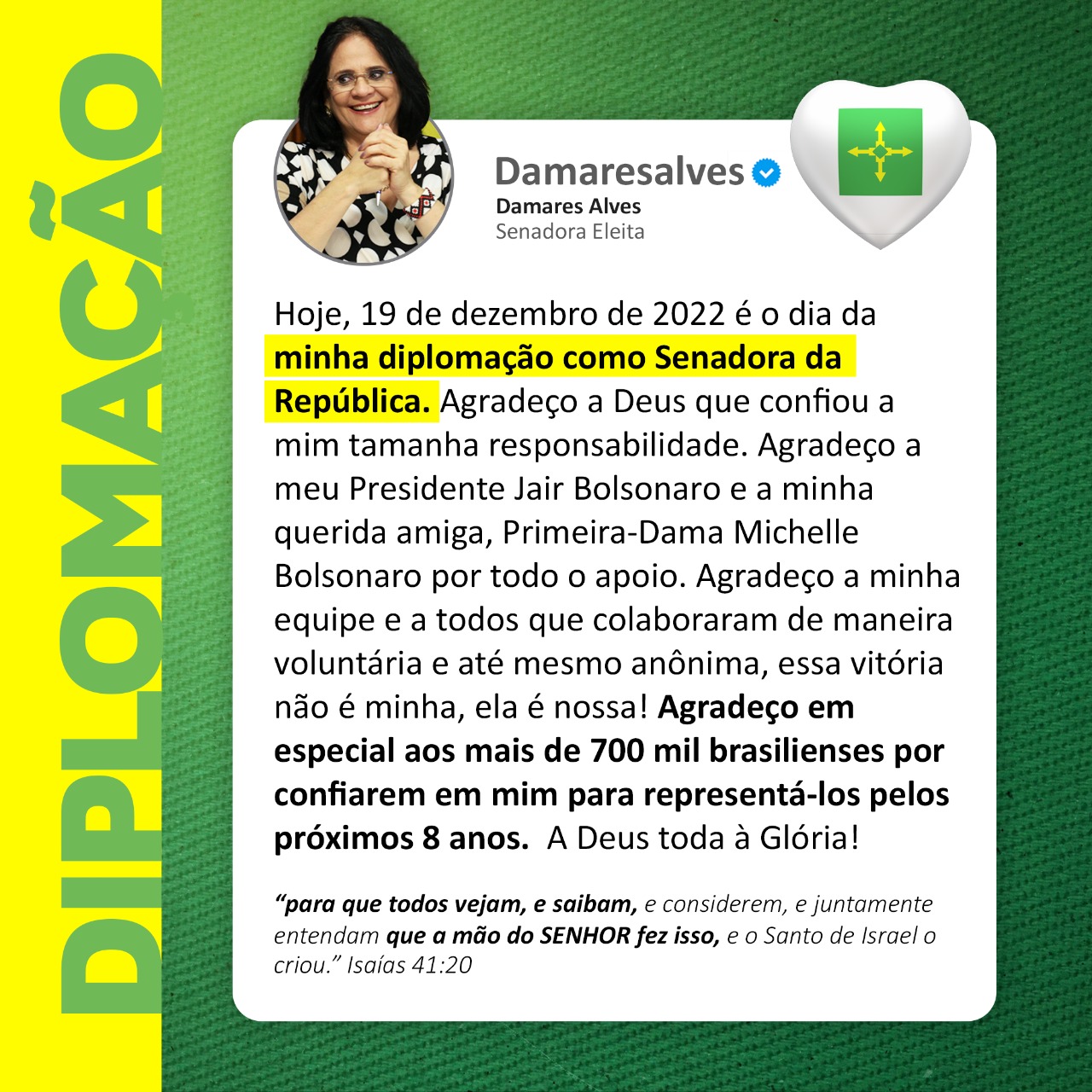 Damares Alves (@DamaresAlves) / X