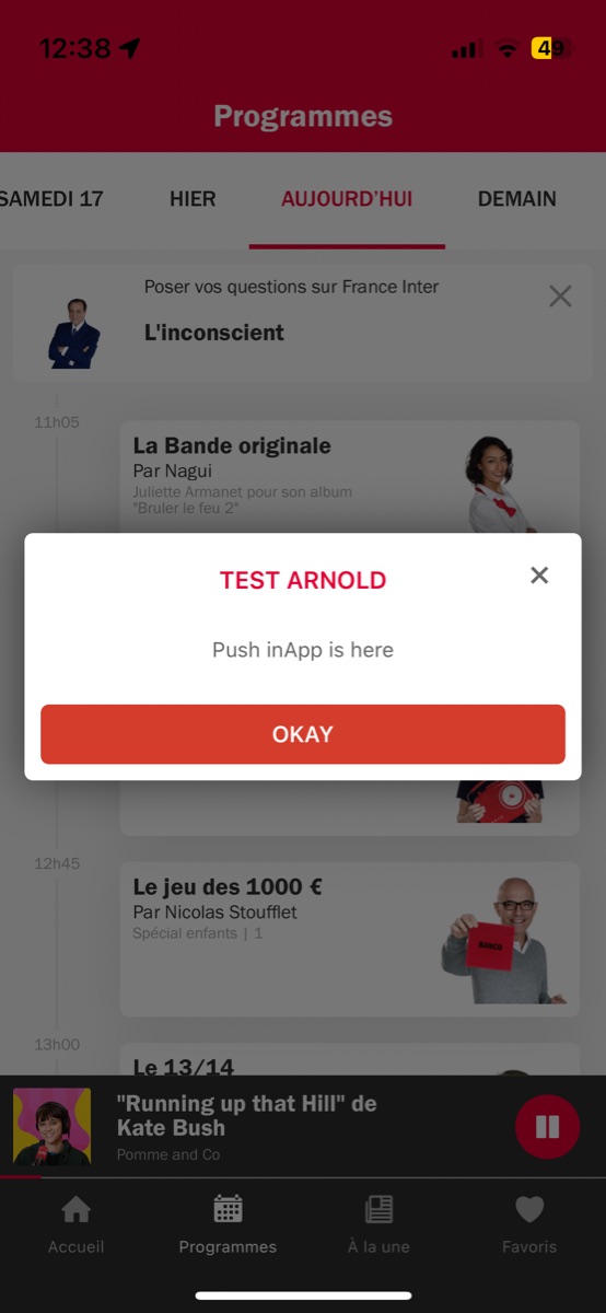 liamparis's tweet photo. Bien reçu Arnold @franceinter 
#bienreçuArnold #okay 
Test en prod https://t.co/fIDyAJnW9E