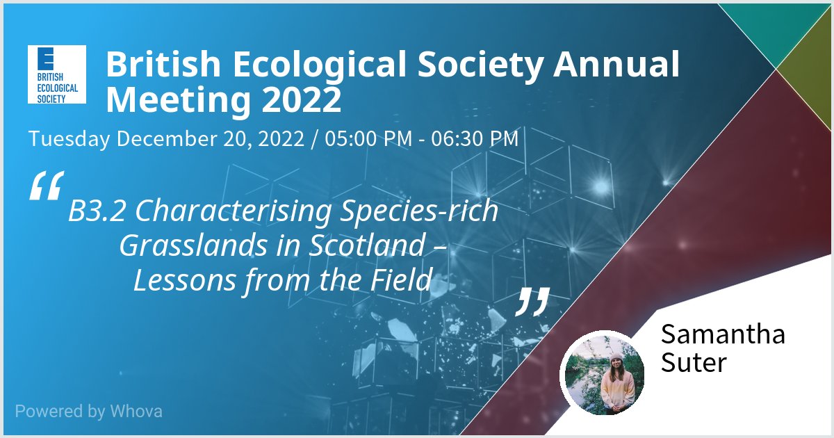 SamSuter_'s tweet photo. Excited to be speaking at #BES2022 this week! Come see my poster tomorrow to learn how #citizenscience and #remotesensing can be used to classify and map species-rich grasslands 🌱🌼🦋 https://t.co/MLicGegxKJ