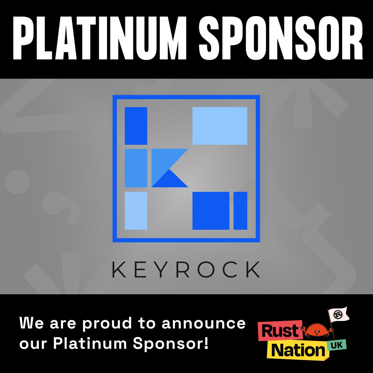 We are very excited to announce @KeyrockTrading as our Platinum Sponsor for @RustNationUK in February. Keyrock is a technology-driven digital asset market maker, aiming to increase the liquidity of financial assets and make markets more accessible and efficient. #rustlang 🦀