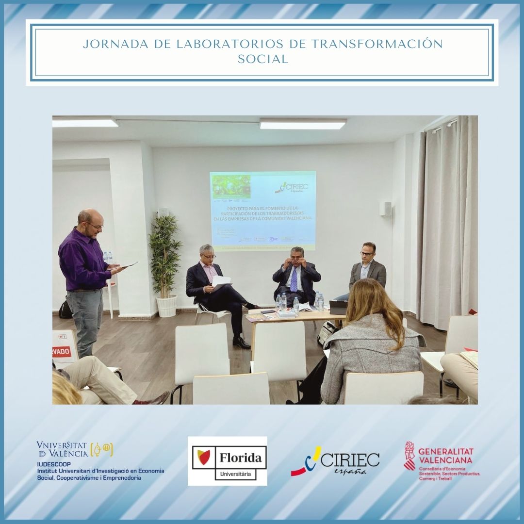 Resum de la Jornada Laboratoris #ODS: 💼Laboratori @CIRIEC_Esp: Laboratori de transformació sobre la participació dels treballadores. 🤝Laboratori #IUDESCOOP: Mecanismes de col·laboració públic-privada a través de les entitats de l'#EconomiaSocial. @GVAeconomia @LaboratoriosOds