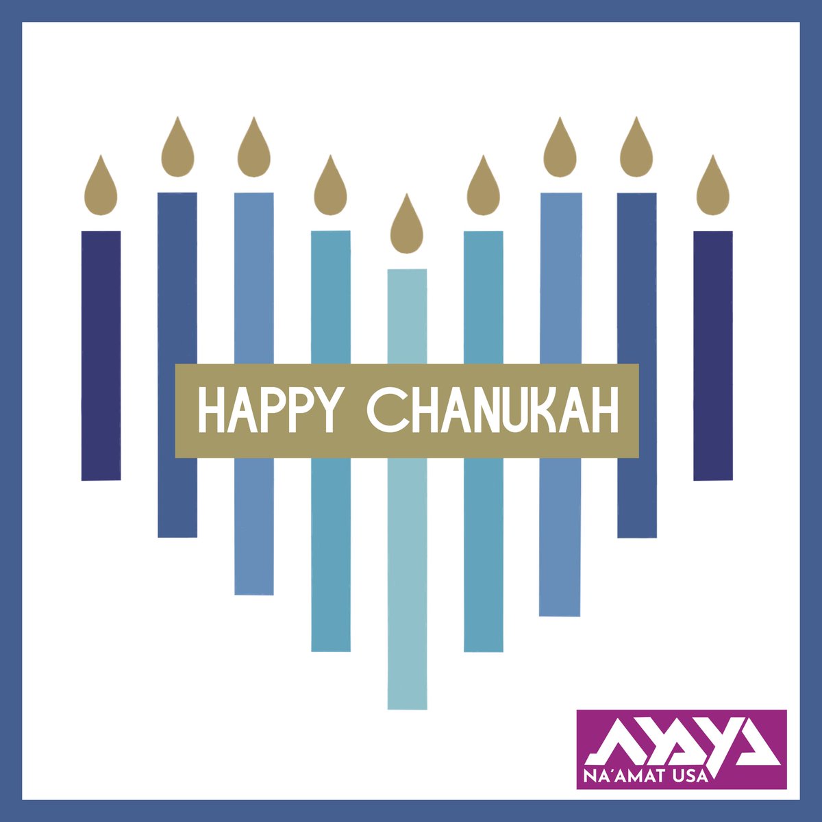 NAAMATUSA's tweet photo. Wishing everyone a Happy Chanukah from NA’AMAT USA! May this Festival of Lights bring you and your loved ones health and happiness! https://t.co/mInwvd1SQc