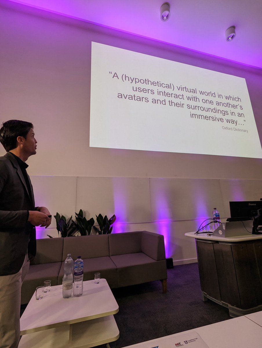 ChristinaYZhang's tweet photo. @benryanshields of @MIT @MITSloan gives a great opening keynote speech on "Demystifying the Metaverse" at the joint conference with @LboroVC  @lborouniversity on "#Sport and The #Metaverse" #sportandmetaverse22 @MetaverseInst #web3 https://t.co/U8gTAQU6OL