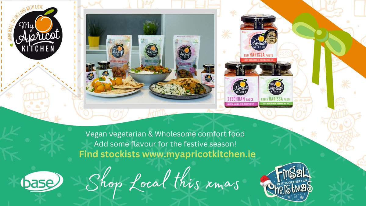 In the run up to Xmas we will be highlighting some of our fantastic food producers and encouraging you to shop local. <a href="/myapricotkitchn/">MyApricotKitchen</a> draw on their roots &amp; love of good wholesome food to craft their range of delicious Vegan/vegetarian sauces 😊 #shopFingal #Local #veganfood