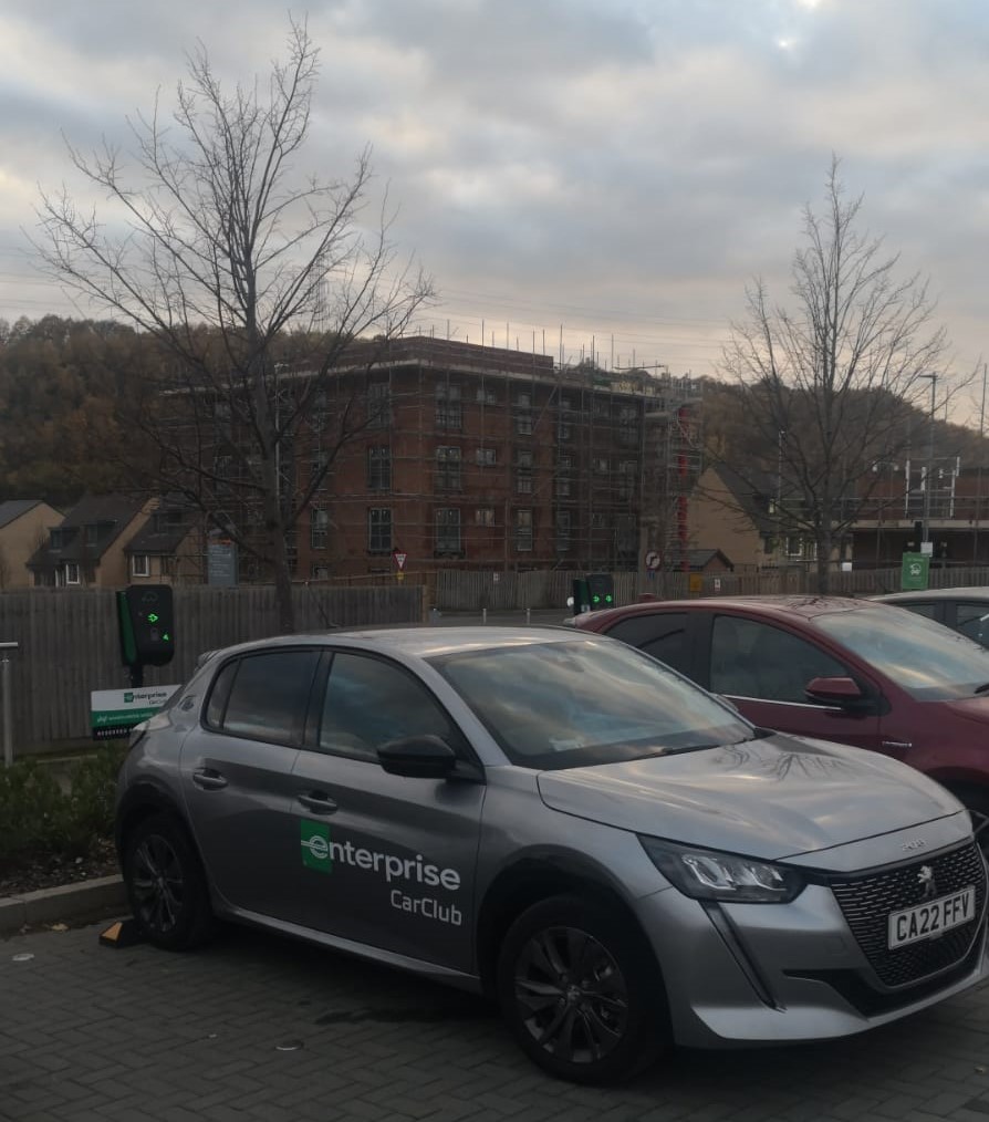 The first car club electric vehicle is now on site at #whitecliffe.  It is based in one of the three allocated electric charging bays in the community centre car park.  A further six spaces to charge will be installed as demand increases in the area.   <a href="/EnterpriseCarC/">Enterprise Car Club</a>