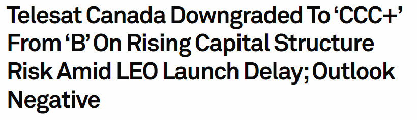 junkbondinvest's tweet photo. Hmmm...you don't say 🤡
#CaptainObvious #OneStepBehind #Telesat $TSAT https://t.co/A3ojwr6QRN