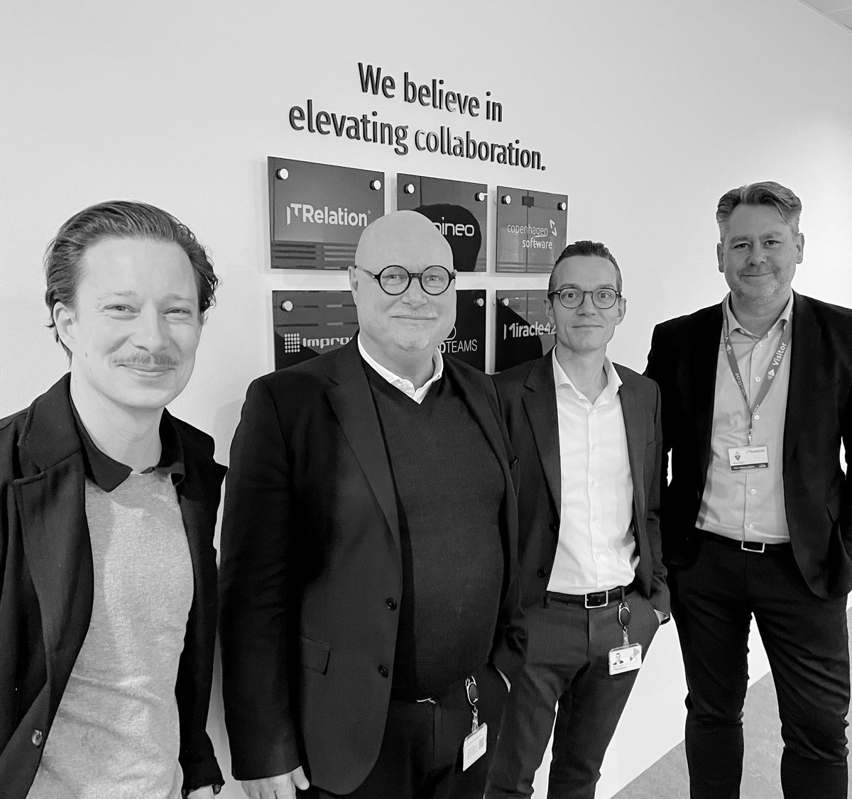 “On the road again”. Og hvilken start - godt møde med CEO Brian Sørensen &amp; Jan Larsen fra <a href="/itrelation/">IT Relation</a> sammen m. <a href="/KlyngeC/">Casper Klynge</a>, <a href="/LouiseRiisgaard/">Louise Riisgaard</a> &amp; <a href="/MarcPerera/">Marc Perera Christensen</a>. Mange samarbejdsmuligheder på alt fra cloud og cybersikkerhed til digital transformation og grøn omstilling