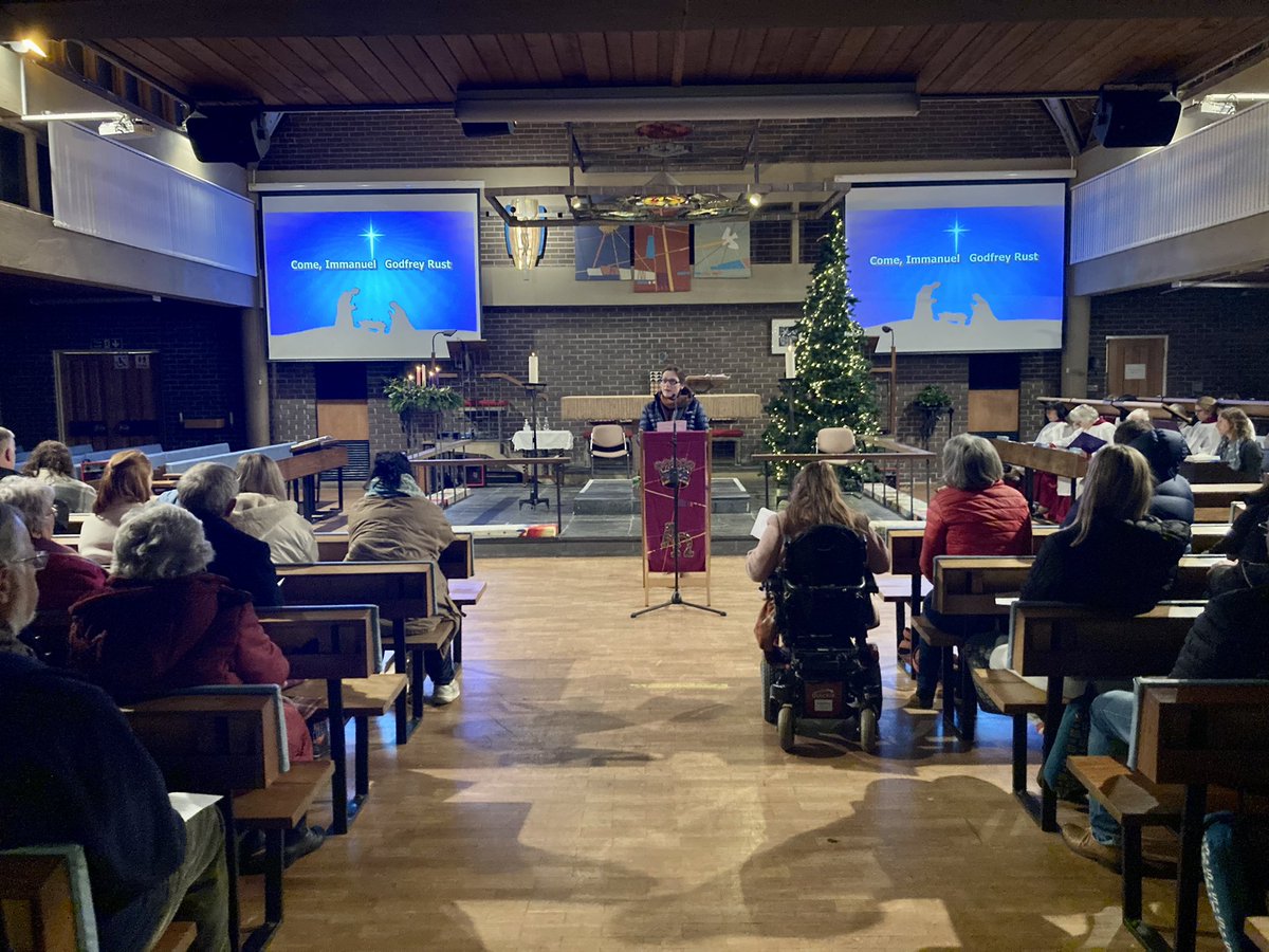 ChristChCardiff's tweet photo. We had a such a lovely Carol Service last night. Around 100 people came of all ages to sing carols and hear the amazing Christmas message in our readings. Thanks to our musical director Jane and to the wonderful choir for a special evening! https://t.co/D3kv124RjH