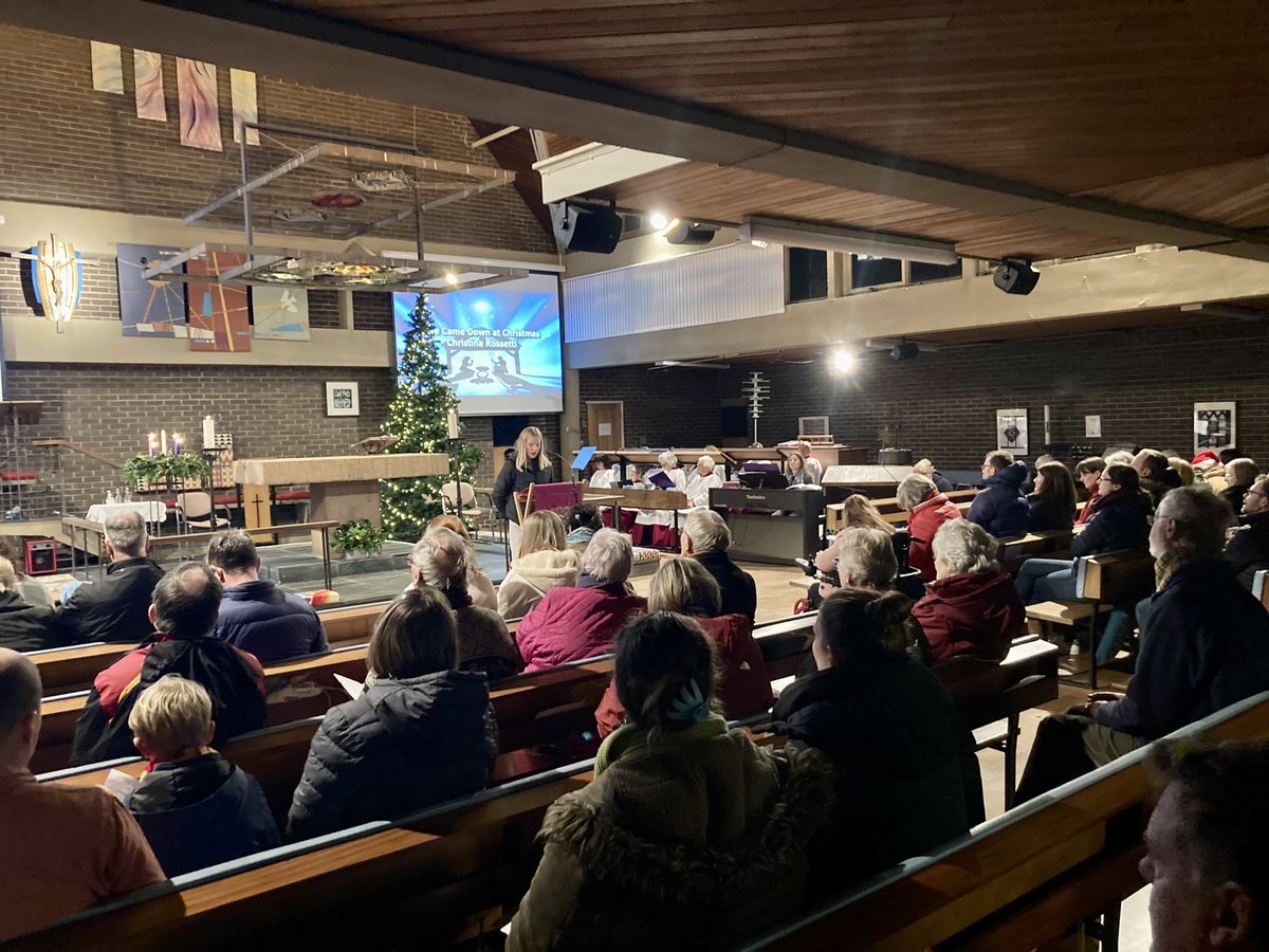 ChristChCardiff's tweet photo. We had a such a lovely Carol Service last night. Around 100 people came of all ages to sing carols and hear the amazing Christmas message in our readings. Thanks to our musical director Jane and to the wonderful choir for a special evening! https://t.co/D3kv124RjH